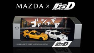 マツダ×『頭文字D』がついに公式コラボ、高橋兄弟のFC&FD RX-7が1/64モデルで登場